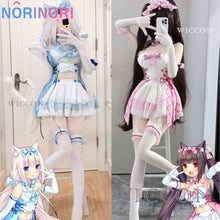 Load image into Gallery viewer, Anime Game Nekopara Vanilla Chocola Cosplay Costume Nekomimi Paradise Wig Printing Maid Attire Woman Sexy Kawaii Carnival Suit
