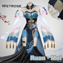 Load image into Gallery viewer, 【Wetrose】In Stock Ruan Mei Cosplay Costume Honkai Star Rail Ruanmei Жуань Мэй Full Set Wig New Year Halloween Qipao Style