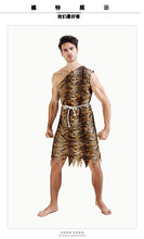 Load image into Gallery viewer, Cosplay Indigenous People Men Women Primitive Hunters African Wild Man Performance Costumes Halloween Party Costumes
