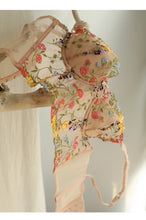 Load image into Gallery viewer, Sexy Embroidery Lingerie Lace Floral Women Underwear Bones Push Up Bra Romantic Girl Bras And Panties Set Female Beautiful Sets