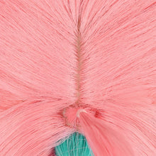 Load image into Gallery viewer, Varesa Cosplay Synthetic Hair 100 Cm Long Pre-Woven Pinkish-Green Double Braids Halloween Costume Party Anime Game Wig