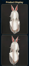 Load image into Gallery viewer, UWOWOW Ahri Wig Game League of Legends/LOL: Immortalized Legend Ahri Cosplay Wig Long Hair with Ear White Silver Hair 80CM