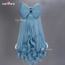 Load image into Gallery viewer, UWOWO Yumemizuki Mizuki Wig Game Genshin Impact Yumemizuki Mizuki Cosplay Wig With Bow Long Dark Blue Hair