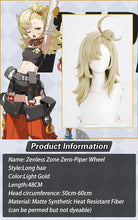 Load image into Gallery viewer, UWOWO Piper Wheel Wig Game Zenless Zone Zero Cosplay/ZZZ Cosplay Piper Wheel Cosplay Wig Gold Hair Long Hair