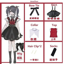 Load image into Gallery viewer, 【Wetrose】In Stock NEEDY GIRL OVERDOSE Amechan K Angel Cosplay Costume Game Seifuku Full Set JK Chou Zetsu Sai Kawa Ten Shi Chan