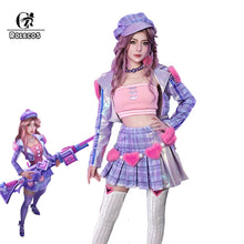 Load image into Gallery viewer, ROLECOS LOL Heartache & Heartthrob Caitlyn Cosplay Costume LOL Valentine's Day New Skin Women Cosplay Costume Halloween Full Set