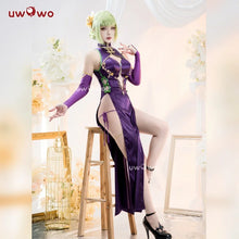 Load image into Gallery viewer, IN STOCK UWOWO C.C. Cosplay Codee Geasss: C.C. CC Purple Cheongsam Cosplay Costume Purple Dress Halloween Costume