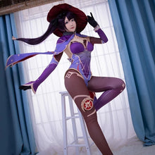 Load image into Gallery viewer, Anime Game Genshin Impact Mona Cosplay Kostum Women's Halloween Carnival Party Costume Wig Cosplay Uniform Sexy Dress