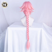 Load image into Gallery viewer, UWOWO Astolfoo Cosplay Wig 60cm Long Pink Braid Hair