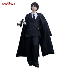 Load image into Gallery viewer, UWOWO Dazaii Cosplay Costume Dazaii Osamuu Long Black Coat Shirt Pants Cosplay Outfit