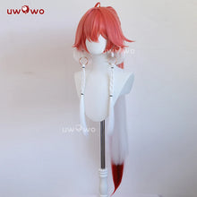 Load image into Gallery viewer, UWOWO Changli Wig Game Wuthering Waves Changli Cosplay Wig With Tonytail Long Hair Red and White