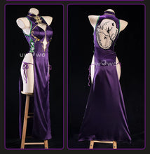 Load image into Gallery viewer, IN STOCK UWOWO C.C. Cosplay Codee Geasss: C.C. CC Purple Cheongsam Cosplay Costume Purple Dress Halloween Costume