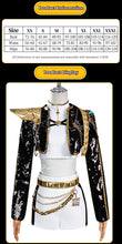 Load image into Gallery viewer, UWOWO Rumi Cosplay Collab Series: Kpop Huntrix Rumi GOLDEN Performance Black Suit Cosplay Costume XS-3XL Halloween Costume