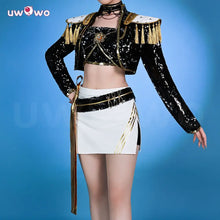 Load image into Gallery viewer, UWOWO Mira Cosplay Collab Series: Kpop Huntrix Mira GOLDEN Performance Black Suit Cosplay Costume XS-3XL Halloween Costume