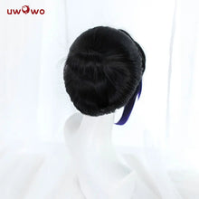 Load image into Gallery viewer, UWOWO Shinobuu Cosplay Wig 23cm Short Black Purple Gradient Hair