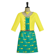 Load image into Gallery viewer, Princess Carolyn Cosplay Costume Yellow Coat Green Dress Full Suit for Women Halloween Carnival Fancy Outfit