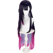 Load image into Gallery viewer, UWOWO Hysile Wig Game Honkai Star Rail Hysile Cosplay Wig Helektra Cosplay Wig Long Hair Black Purple Wig Halloween Wig