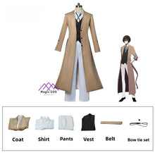 Load image into Gallery viewer, Anime Bungo Stray Dogs Dazai Osamu Cosplay Costume for Men Women Jacket Coat Suit Adult Halloween Christmas Clothes Comic-ConSet