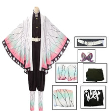 Load image into Gallery viewer, Anime Demon Slayer Kochou Shinobu Cosplay Costume Kimetsu No Yaiba Kochou Uniforms Wigs Hairs Halloween For Kids Adult Cos Party