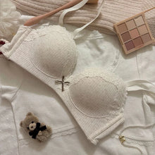 Load image into Gallery viewer, Sexy Lace Floral Bra Set Comfortable Non-steel Ring Beauty Back Small Breasts Gathered Up Support Anti-sagging Teenage Bra Set