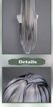 Load image into Gallery viewer, UWOWO Frankiee Stein 1 Cosplay Wig Black Silver 90CM Long Hair Heat Resistant Halloween Cosplay Outfit Wig