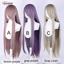 Load image into Gallery viewer, 73 Colors 100cm Long Straight Cosplay Wig Anime Compatible Universal Omopinenet Heat Resistant Synthetic Hair Wigs + Wig Cap