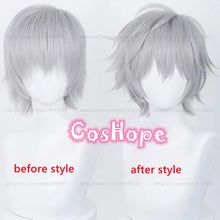 Load image into Gallery viewer, Kaworu Nagisa Cosplay Wig 32cm Silver Gray Wig Cosplay Anime Cosplay Wigs Heat Resistant Synthetic Wigs for Halloween Costume