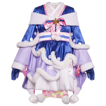 Load image into Gallery viewer, Winter Snow Fairy Anime Cosplay Dress, Cute Blue & White Vocaloid Style Costume for Christmas & Conventions Halloween Costume