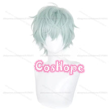 Load image into Gallery viewer, TILL Cosplay Wig 32cm Short Frizzy Green Wig Cosplay Anime Cosplay Wigs Heat Resistant Synthetic Wigs for Halloween Costume