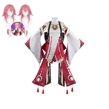 Load image into Gallery viewer, Cosplay Yae Miko Guuji Yae Costume Wig Tail Game Halloween Carnival Women Clothes Sets