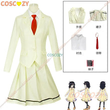 Load image into Gallery viewer, Anime WataMote Tomoko Kuroki Cosplay Costume Women Yellow Jk Skirt High School Convention Uniform Socks Tie Set