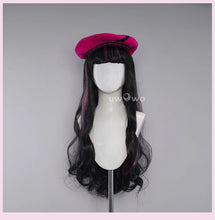 Load image into Gallery viewer, IN STOCK UWOWO Draculauraa Wig Little Devil Cosplay With Cape Wig Black and Pink 75CM Long Hair Heat Resistant Halloween Wig