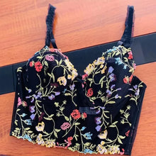 Load image into Gallery viewer, Sexy Embroidery Lingerie Lace Floral Women Underwear Bones Push Up Bra Romantic Girl Bras And Panties Set Female Beautiful Sets