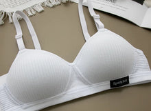 Load image into Gallery viewer, 2PCS/Set Women Seamless Bra Panties Set Sexy Stretch Sport Bra Thong Briefs Style Panty Bralette Crop Top Intimates Lingerie Set