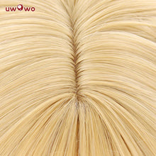 Load image into Gallery viewer, IN STOCK UWOWO Kaveh Cosplay Wig Middle Yellow Hair 50CM Long Heat Resistant For Halloween Cosplay Wear Outfit Wigs