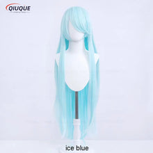 Load image into Gallery viewer, 73 Colors 100cm Long Straight Cosplay Wig Anime Compatible Universal Omopinenet Heat Resistant Synthetic Hair Wigs + Wig Cap
