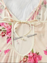 Load image into Gallery viewer, Women's Underwear Sexy Bra And Panties Sets Lace Ruffle Trim Lingerie Set Deep V Slip Dress Thong Women's Sexy Lingerie