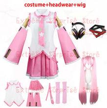 Load image into Gallery viewer, 2025 XS-3XL Full Set Pink Cherry Hatsune Miku Cosplay Costume Wig Headwear Prop Miku Cosplay Accessories Halloween Party Outfit