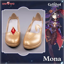 Load image into Gallery viewer, IN STOCK UWOWO Game Genshin Impact Mona Megistus Astral Reflection Cosplay Costume Enigmatic Astrologer Halloween Costume