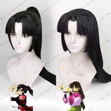 Load image into Gallery viewer, InuYasha Sango Hair Cosplay Headwear Black Long Styling Comic Wig