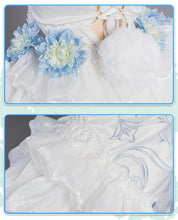 Load image into Gallery viewer, IN STOCK UWOWO Mikku Cosplay Costume Flower Fairy Dress Full Set Anime Cute Women White Bunny Jumpsuit Halloween Costumes