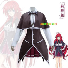 Load image into Gallery viewer, Anime High School D×D DxD Rias Gremory Cosplay Costume Wig Cloak Top Skirt Adult Sexy Woman Child Uniform Hallowen Suit