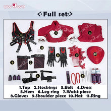 Load image into Gallery viewer, UWOWO Collab Series: Game Psylockeee Skin Cosplay Women Bodysuit Red Skin Costume Halloween Costume