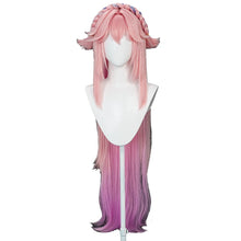 Load image into Gallery viewer, UWOWO Yae Miko Cosplay Wig Genshin Impact Fanart Yae Miko Illustration Hair 100cm Pink Long Hair Halloween Cosplay Wig