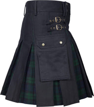 Load image into Gallery viewer, CLOUD KILT " Kilt for Men, Utility Kilt, 100% Cotton Jeans Hybrid Kilt, Modern Box Pleated Tartan Traditional Men's Kilt