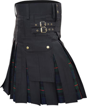 Load image into Gallery viewer, CLOUD KILT " Kilt for Men, Utility Kilt, 100% Cotton Jeans Hybrid Kilt, Modern Box Pleated Tartan Traditional Men's Kilt