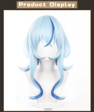 Load image into Gallery viewer, UWOWO Shorekeeper Wig Game Wuthering Waves WuWa Shorekeeper WuWa Cosplay Wig Long Hair Blue Hair Halloween Wig