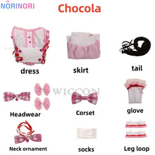 Load image into Gallery viewer, Anime Game Nekopara Vanilla Chocola Cosplay Costume Nekomimi Paradise Wig Printing Maid Attire Woman Sexy Kawaii Carnival Suit