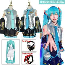 Load image into Gallery viewer, Anime Miku Cosplay Costume Miku Japan Maid May Output Dress Suit Headwear Wig Halloween Costume For Women Girl Adult