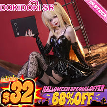 Load image into Gallery viewer, 【Halloween Special Offer 68% OFF】IN STOCK Misa Amanee Cosplay Anime DokiDoki-SR Women Black Leather Dress Halloween Costume